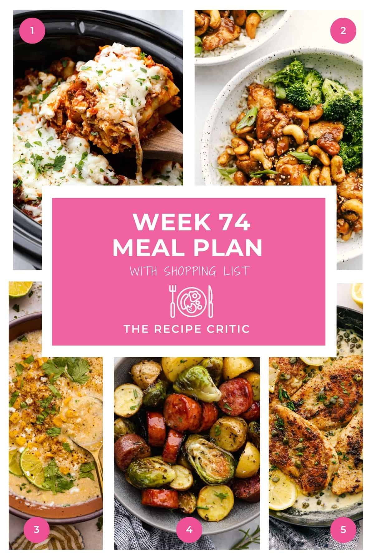 Weekly Meal Plan #74